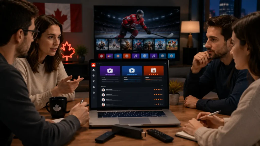 Canadian users comparing IPTV services through Reddit discussions