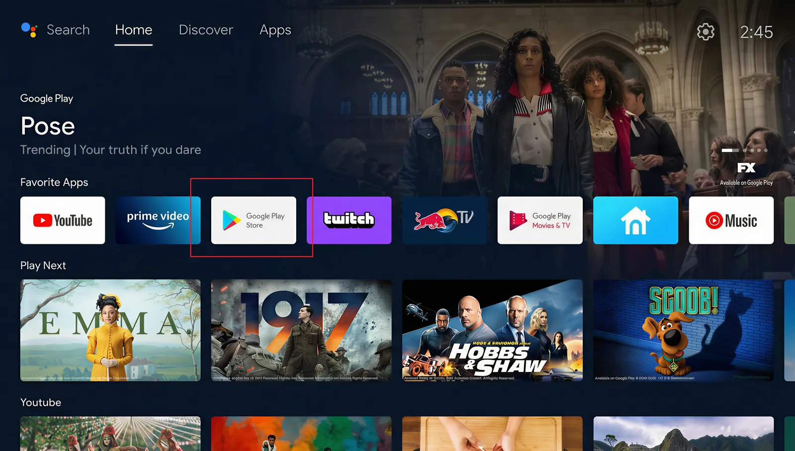 Ouvrez le menu des applications