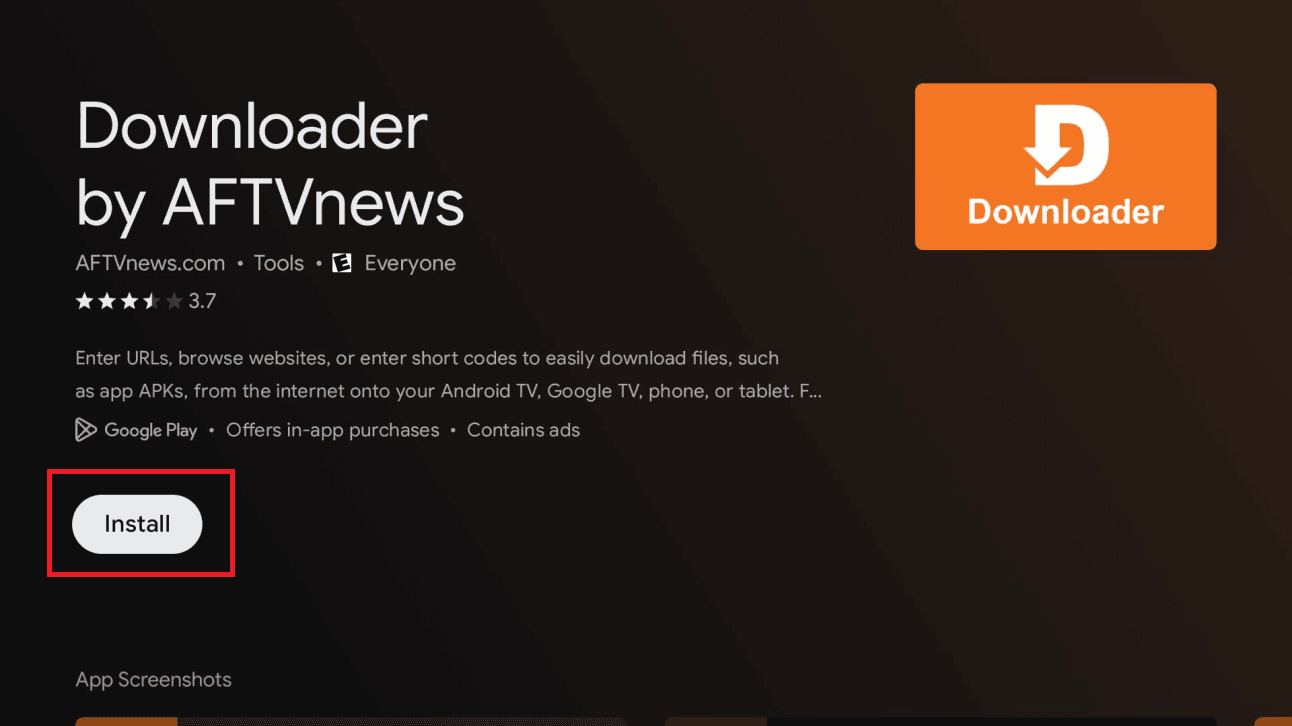 Installez l'application Downloader