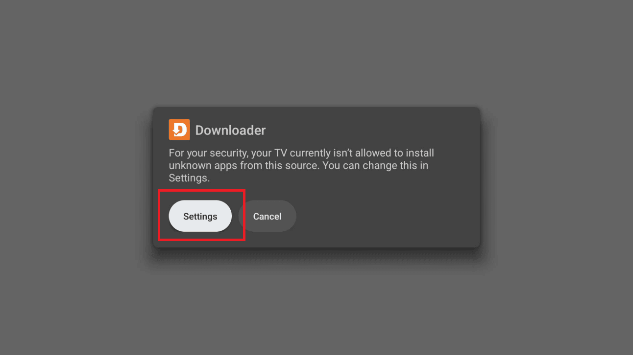 Autorisez les installations depuis Downloader